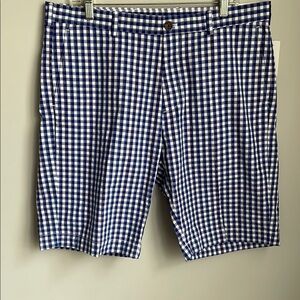 New Brooks Brothers Blue and White Checkered Shorts Size 36